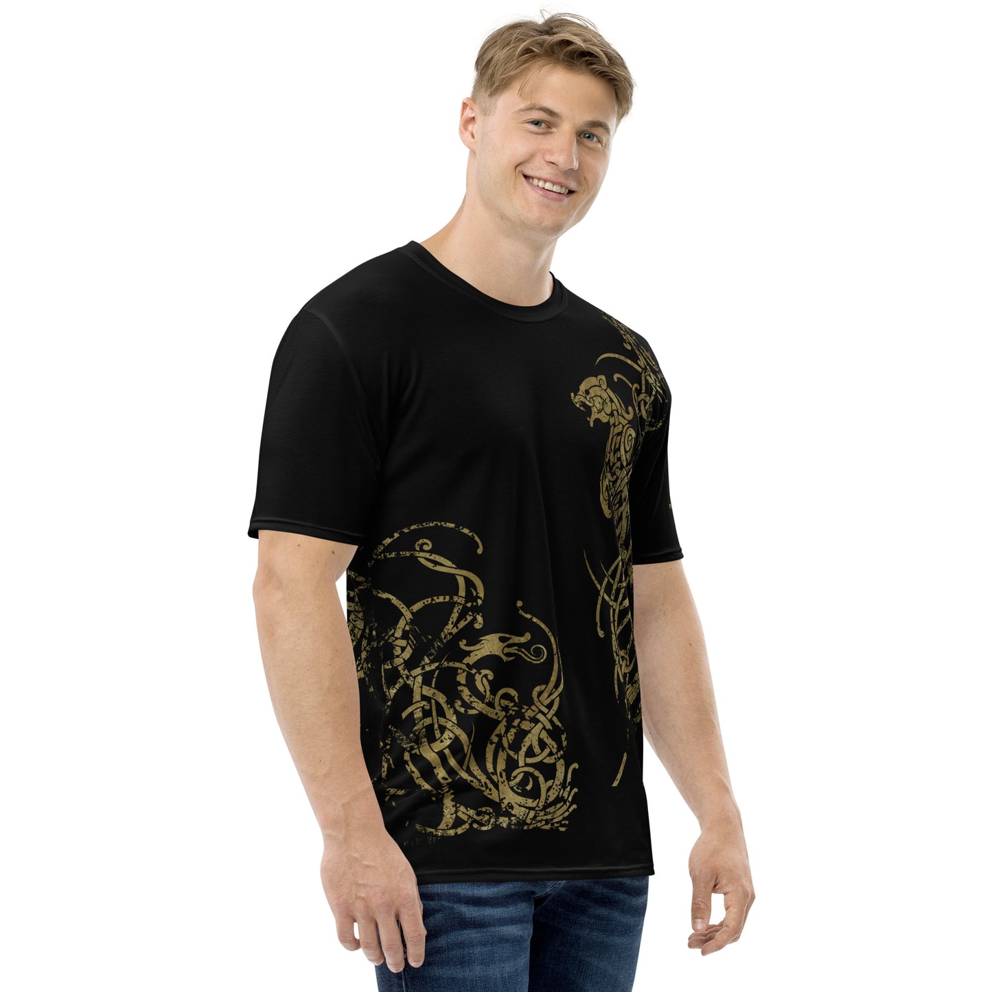 Nidhöggr vs Eagle (Gold) — Men's T-Shirt